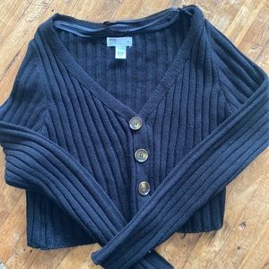 Black RSQ cropped sweater/cardigan